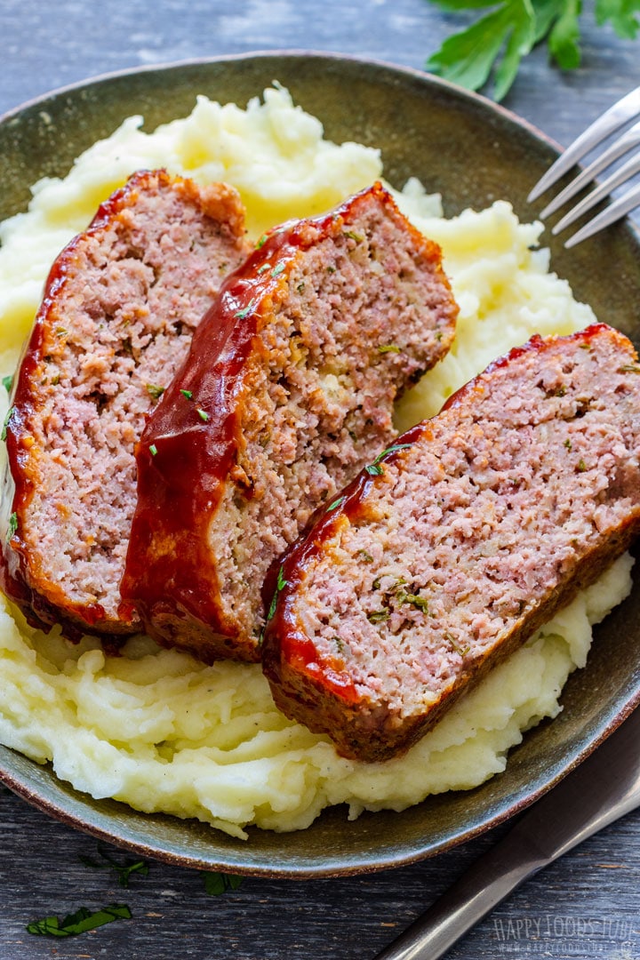 BBQ Meatloaf with Mashed Potatoes