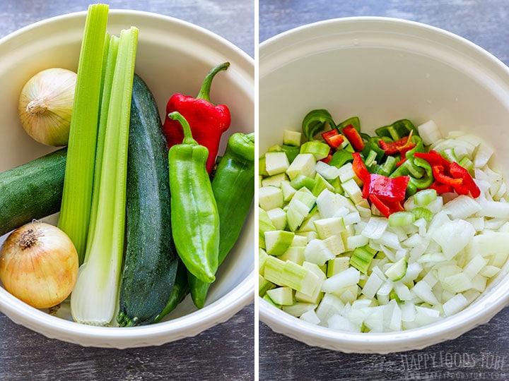 Fresh Vegetables and Chopped Vegetables