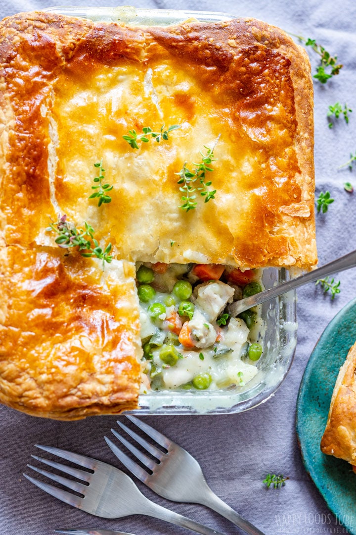 Homemade Chicken Pot Pie with Puff Pastry