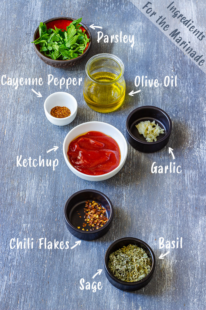 Ingredients of Spicy Chicken Marinade