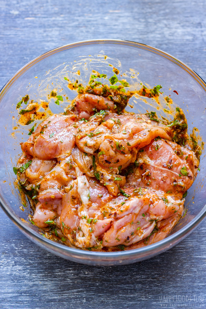 Marinated Chicken Thighs in the Bowl