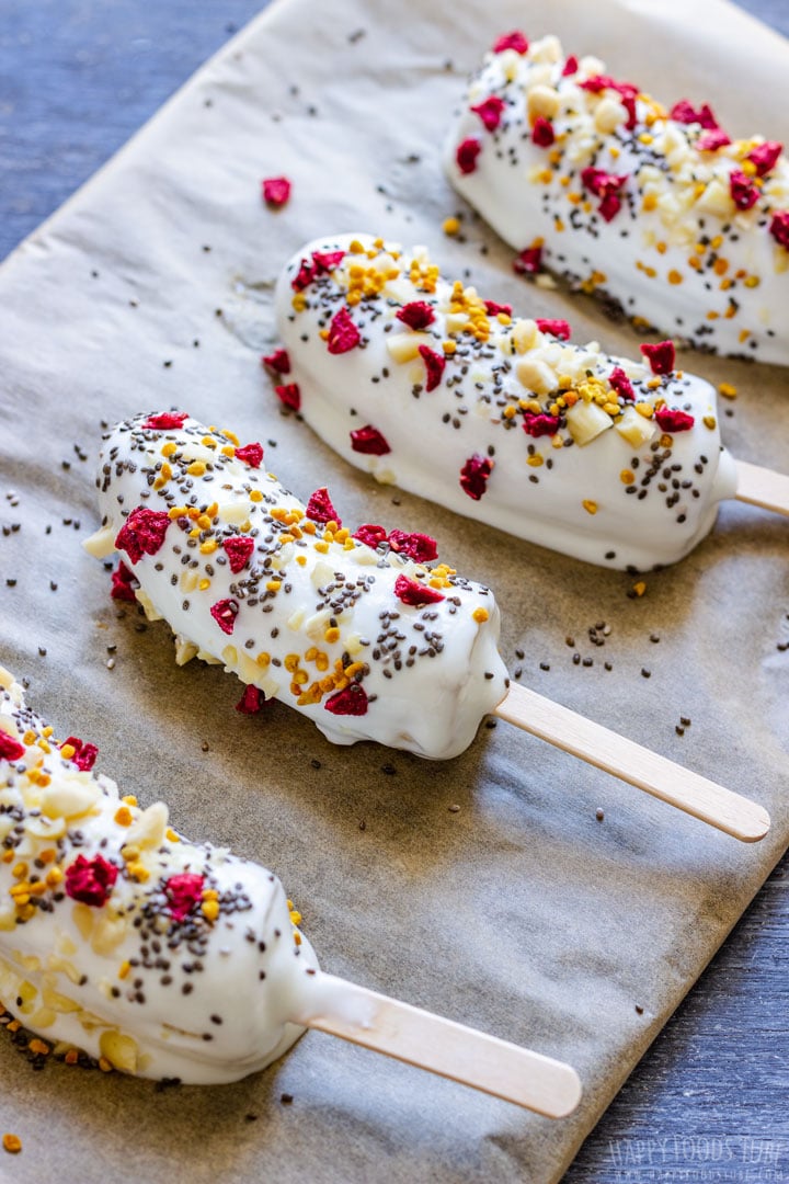 Healthy Frozen Banana Pops