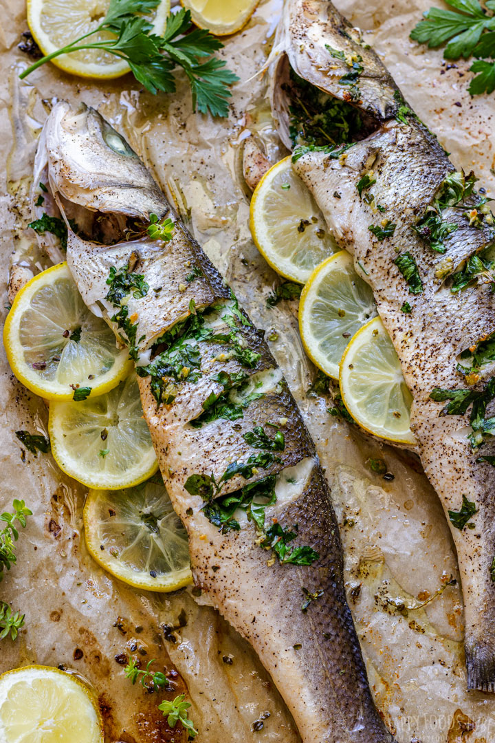 Oven Baked Sea Bass