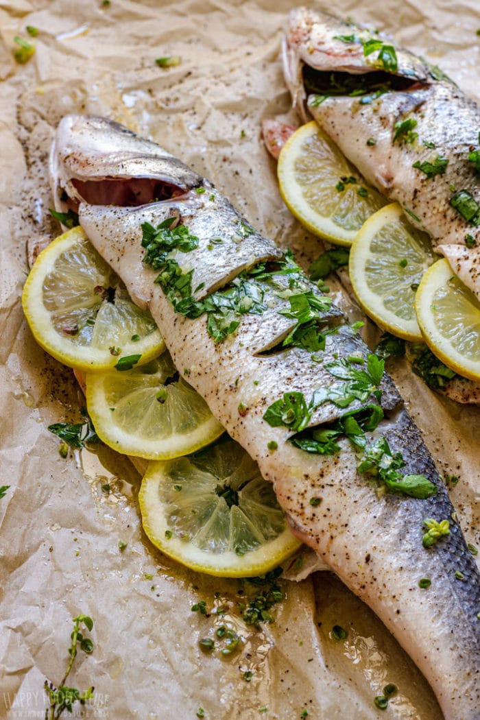 Whole Oven Baked Sea Bass Recipe Happy Foods Tube