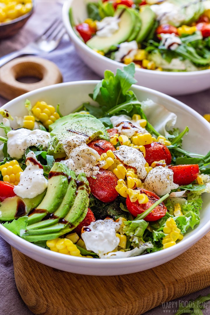 Burrata salad bowls packed with healthy in ingredients