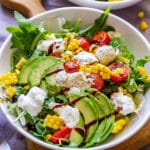 Healthy homemade burrata salad