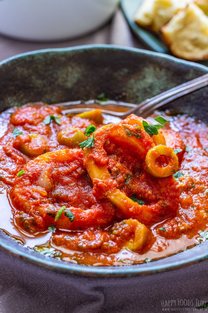 Calamari Stew in Tomato Sauce