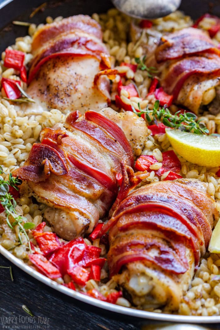 Bacon Wrapped Chicken Thighs Recipe - Happy Foods Tube