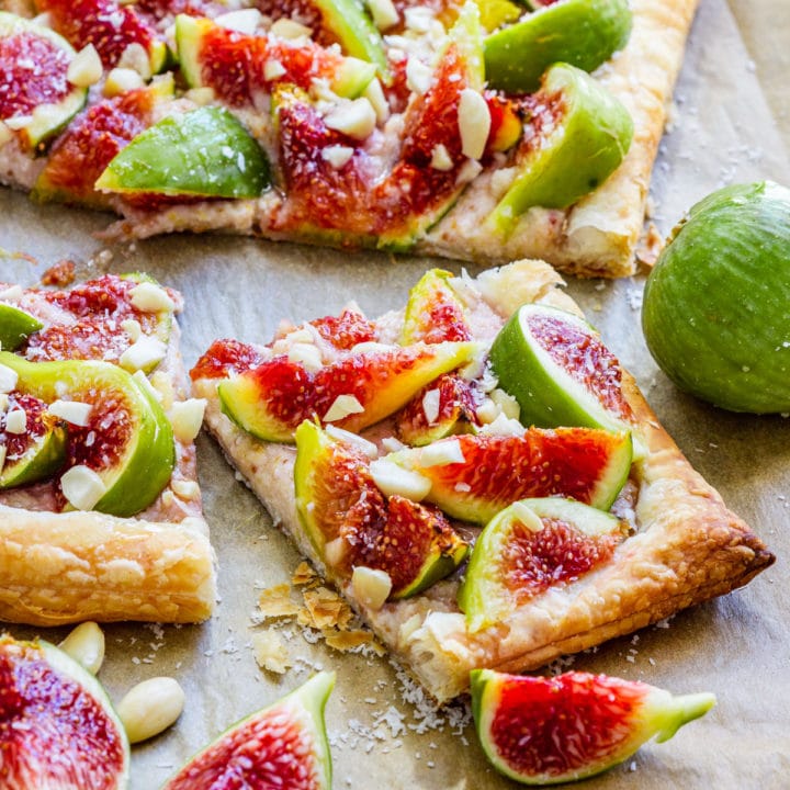 Sliced fig tart