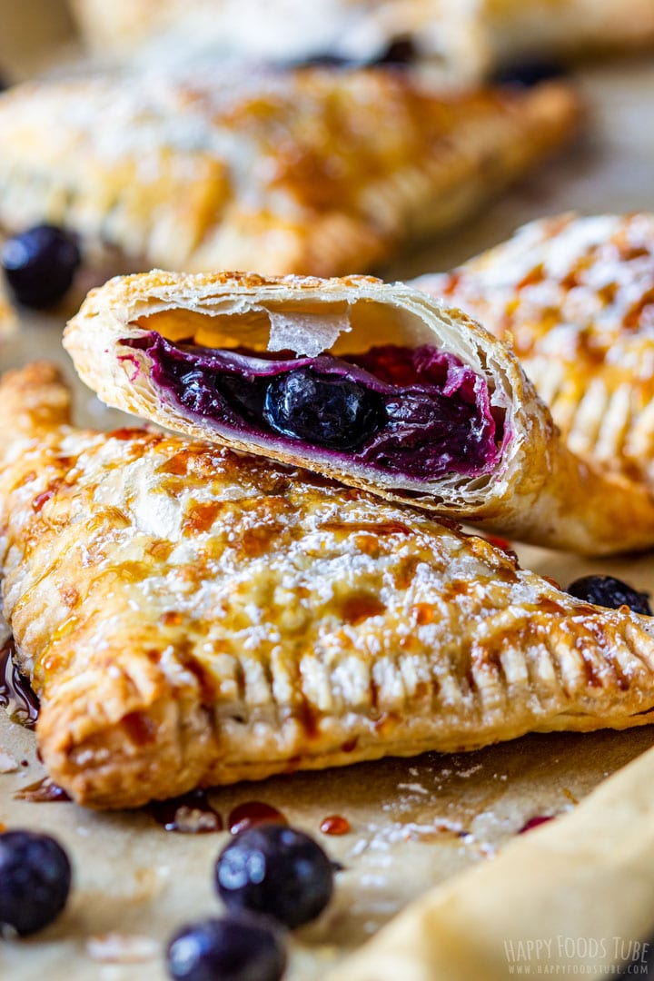 Puff pastry blueberry turnovers