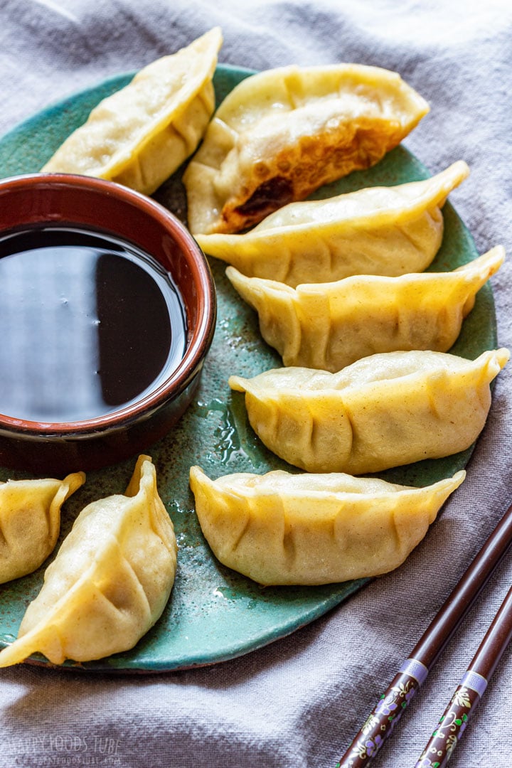 Gyoza selection and gyoza sauce