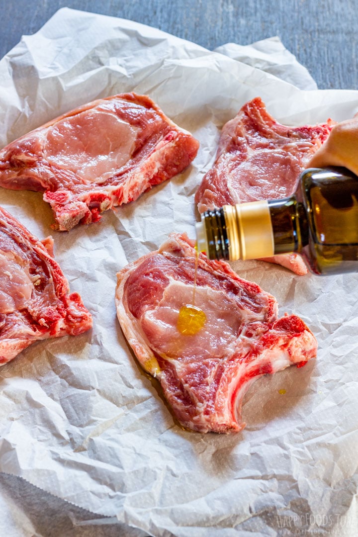 Preparing pork chops