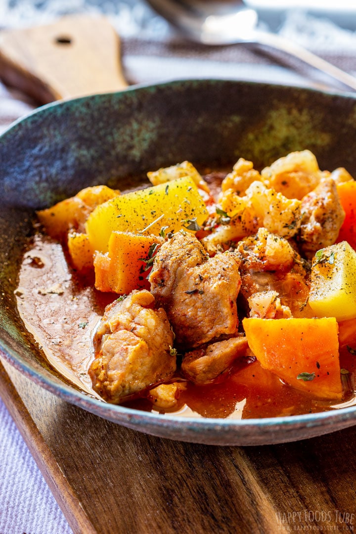 Pressure cooker chunky pork stew