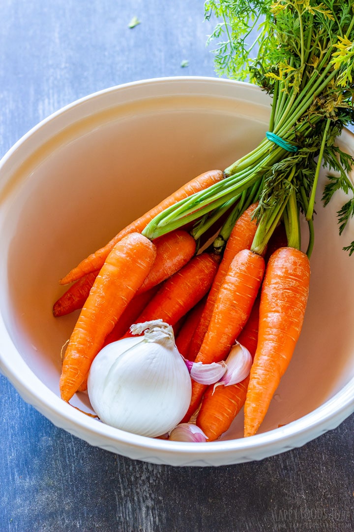 Carrot soup ingredients