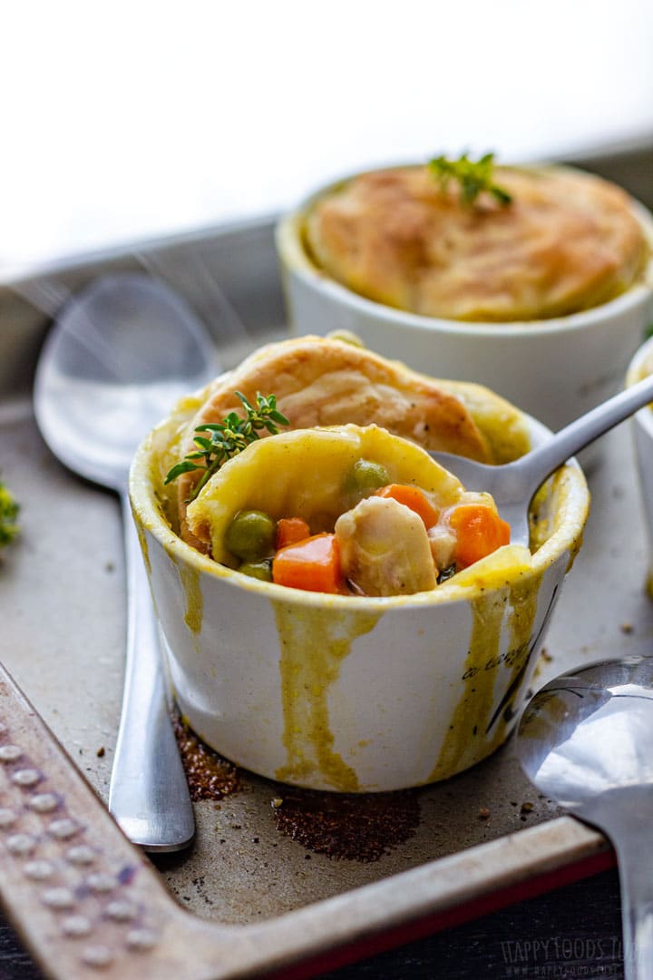 Freshly made turkey pot pies