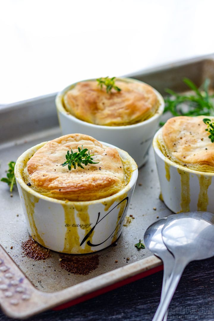 Leftover turkey pot pies