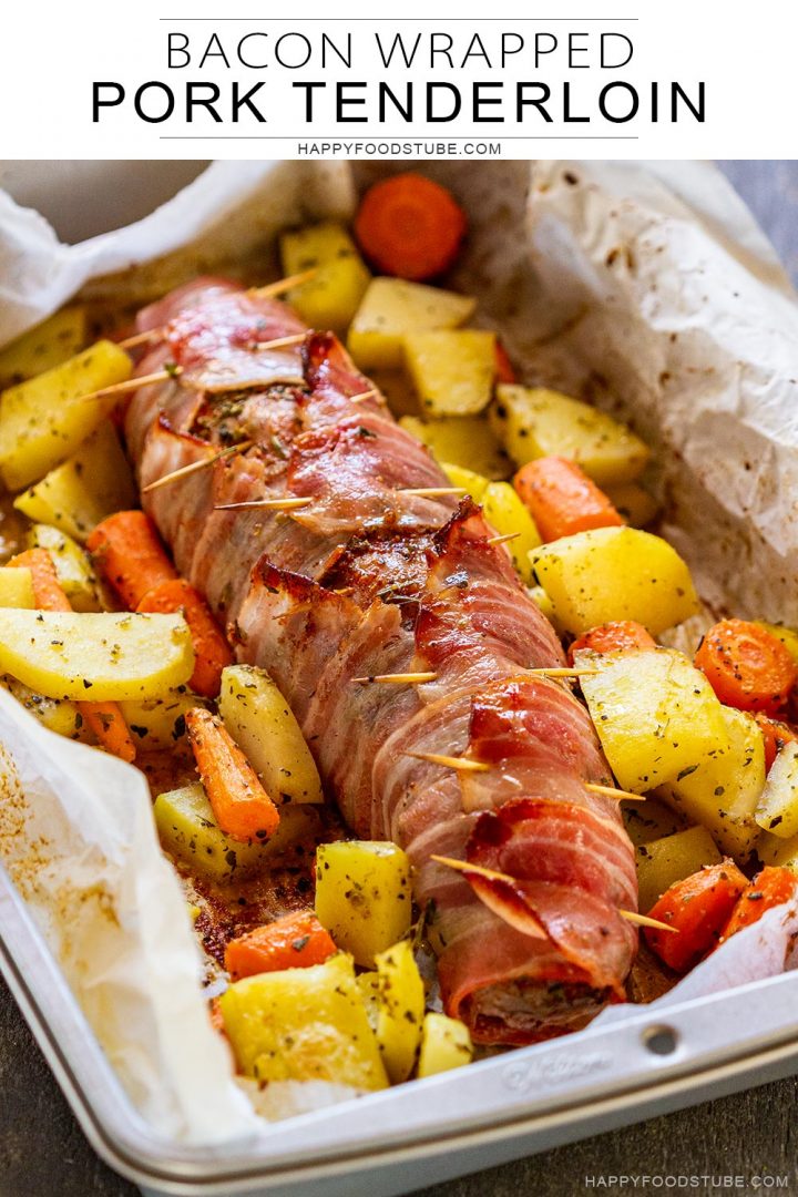 Bacon wrapped pork tenderloin pin