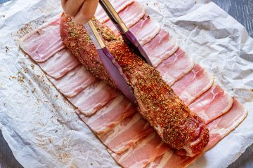How to make bacon wrapped pork tenderloin step 2