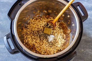 How to make instant pot barley risotto step 2