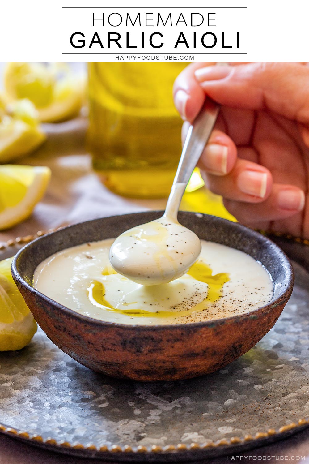 Garlic Aioli Recipe - Happy Foods Tube