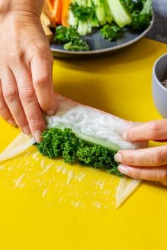 How to make fresh spring rolls with tofu step 2
