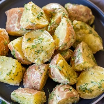 Homemade red potato salad