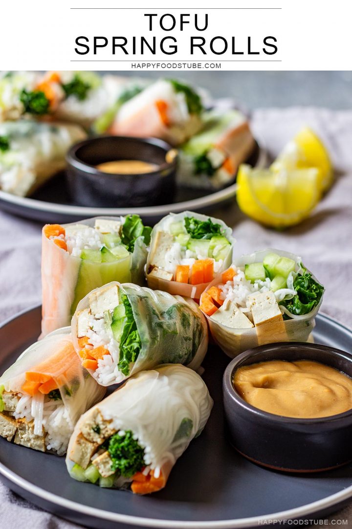 Vegan tofu spring rolls