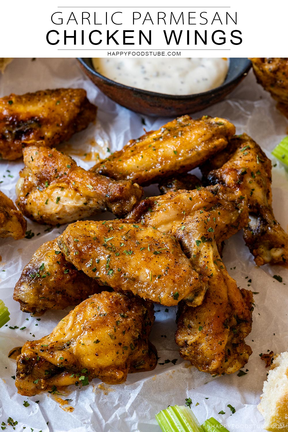 Garlic Parmesan Chicken Wings Recipe Happy Foods Tube