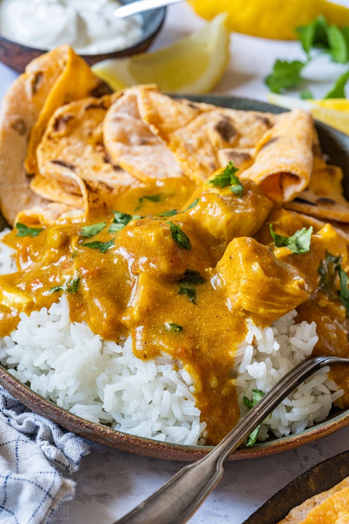 Chicken tikka masala close-up