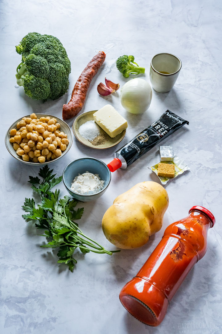 Chickpea stew ingredients you need