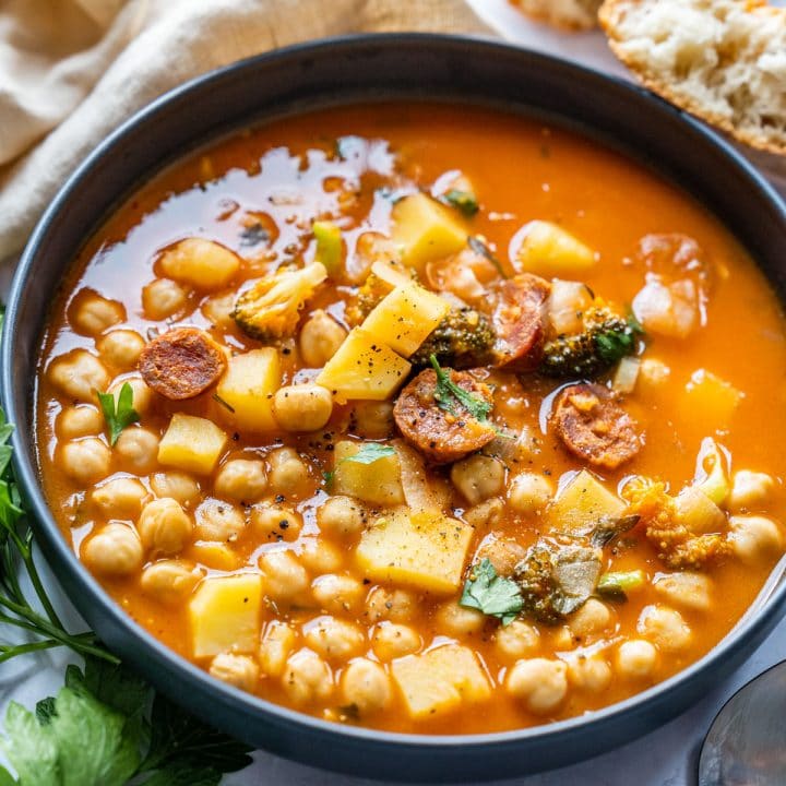 Comforting chickpea stew for lunch