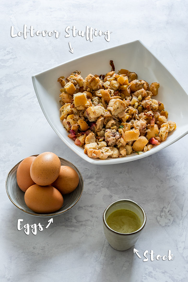 Ingredients for stuffing waffles