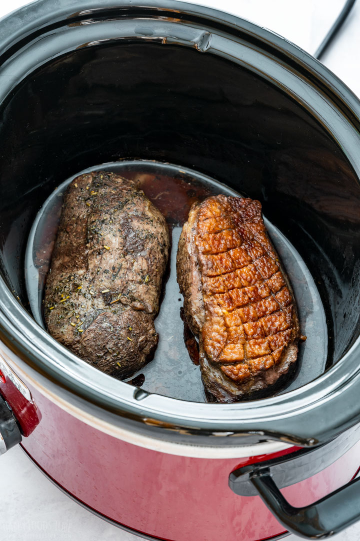 Slow cooked duck in the slow cooker