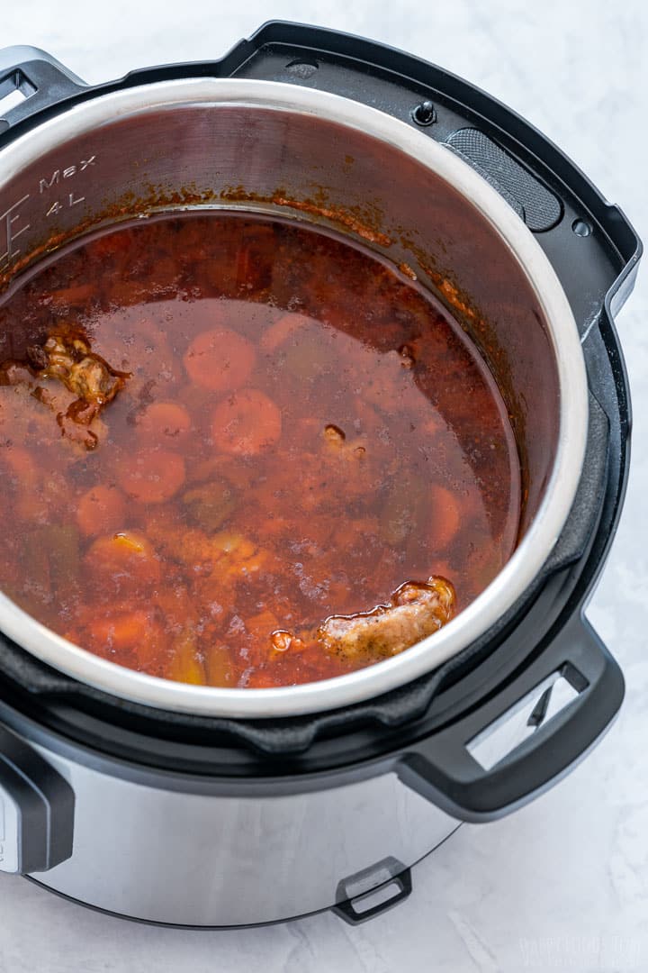 Spanish oxtail stew in the instant pot.