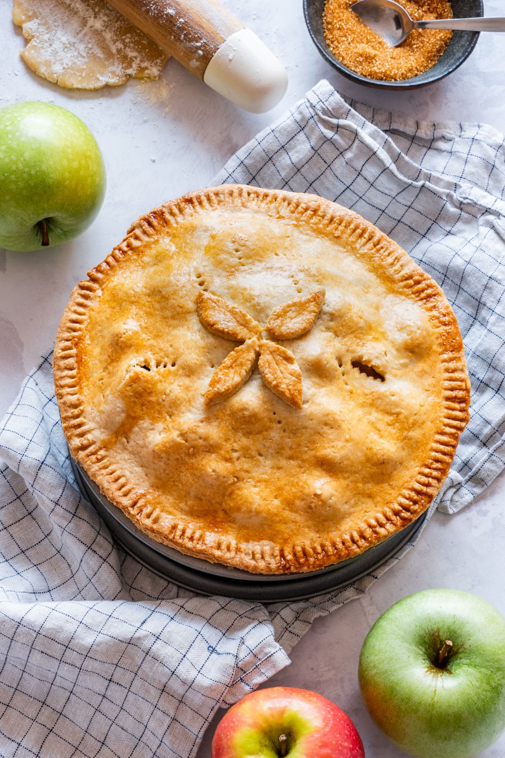 Freshly baked apple pie.