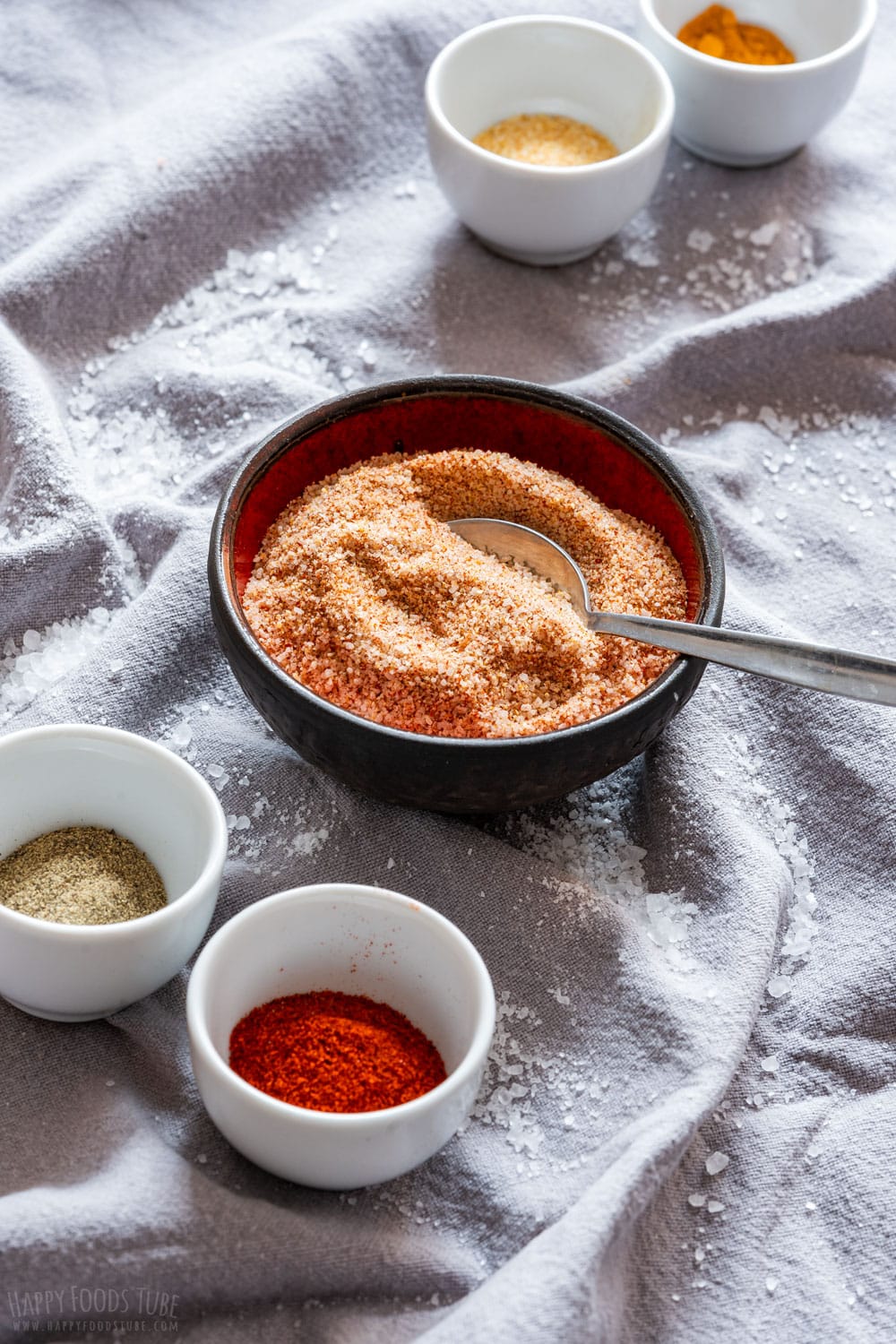 Seasoned salt with spices.