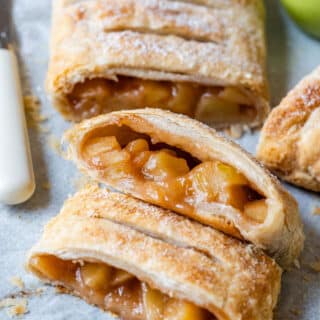 Puff pastry apple strudel recipe.