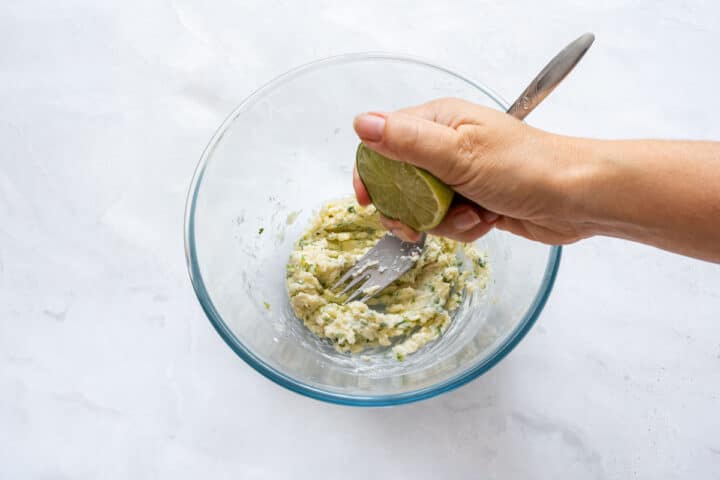 Juice from half a lime squeezed into the Parmesan butter mixture.