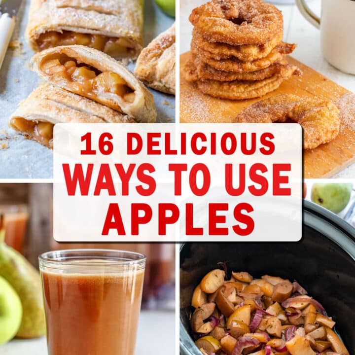 16 delicious ways to use apples, from puff pastry strudel to slow cooker apples and onions.